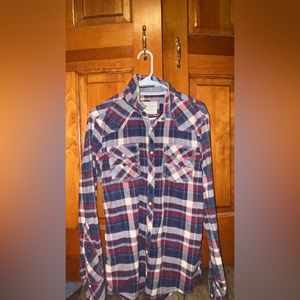 Men’s BKE Vintage Plaid Snap Button Shirt